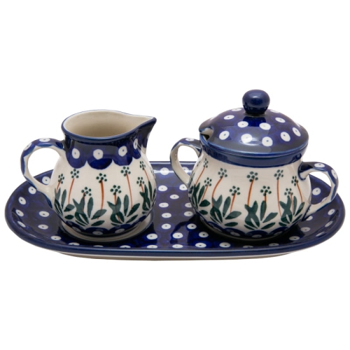 Sugar bowl 200 ml and Milk jug 200 ml SET with a tray 422-0377H.jpg
