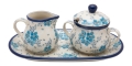 Sugar bowl 200 ml and Milk jug 200 ml SET with a tray 422-2495_1.jpg
