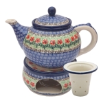 Teapot 1200 ml with tea infuser and warmer
