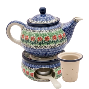 Teapot 900 ml with tea infuser and warmer