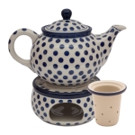 Teekanne 900 ml mit Sieb und Stövchen