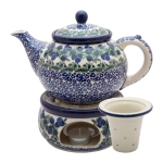 Teapot 1200 ml with tea infuser and warmer