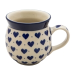 KUBEK czeski baryłka ceramiczny Bolesławiec ręcznie zdobiony 220 ml