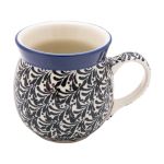 KUBEK czeski baryłka ceramiczny Bolesławiec ręcznie zdobiony 220 ml