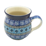 KUBEK czeski baryłka ceramiczny Bolesławiec ręcznie zdobiony 220 ml