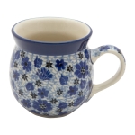 KUBEK czeski baryłka ceramiczny Bolesławiec ręcznie zdobiony 220 ml