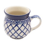 KUBEK czeski baryłka ceramiczny Bolesławiec ręcznie zdobiony 220 ml