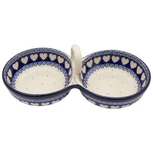 Geteilte Platte Doppelschüssel Behälter 25 cm