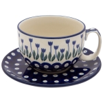 Tee  Kaffee TASSE 350 ml mit Untertasse