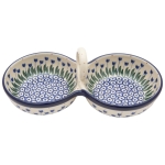 Geteilte Platte Doppelschüssel Behälter 25 cm