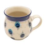 KUBEK czeski baryłka ceramiczny Bolesławiec ręcznie zdobiony 220 ml