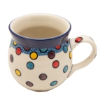 KUBEK czeski baryłka ceramiczny Bolesławiec ręcznie zdobiony 220 ml