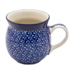 KUBEK czeski baryłka ceramiczny Bolesławiec ręcznie zdobiony 220 ml