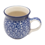 KUBEK czeski baryłka ceramiczny Bolesławiec ręcznie zdobiony 220 ml