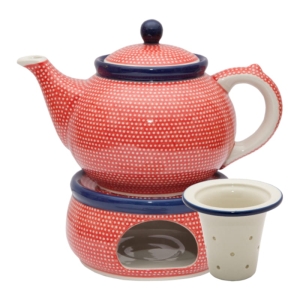 Teapot 1200 ml with tea infuser and warmer