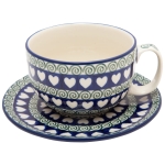 Tee  Kaffee TASSE 350 ml mit Untertasse