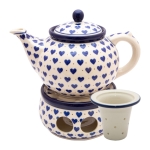 Teapot 1200 ml with tea infuser and warmer