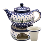 CZAJNIK do herbaty Imbryk 1200 ml z sitkiem i podgrzewaczem