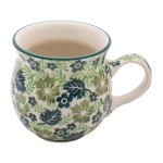 KUBEK czeski baryłka ceramiczny Bolesławiec ręcznie zdobiony 220 ml