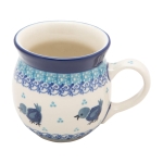 KUBEK czeski baryłka ceramiczny Bolesławiec ręcznie zdobiony 220 ml