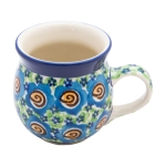 KUBEK czeski baryłka ceramiczny Bolesławiec ręcznie zdobiony 220 ml