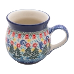 KUBEK czeski baryłka ceramiczny Bolesławiec ręcznie zdobiony 220 ml