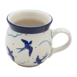 KUBEK czeski baryłka ceramiczny Bolesławiec ręcznie zdobiony 220 ml