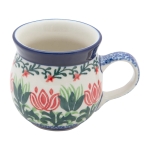 KUBEK czeski baryłka ceramiczny Bolesławiec ręcznie zdobiony 220 ml