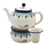 Teapot 1200 ml with tea infuser and warmer