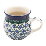 KUBEK czeski baryłka ceramiczny Bolesławiec ręcznie zdobiony 220 ml