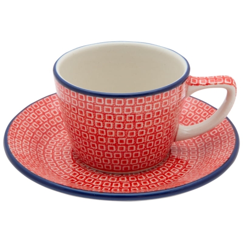 Tea-Coffee-200-ml-CUP-with-saucer-Squares-Polish-Pottery-E53-U4750.jpg