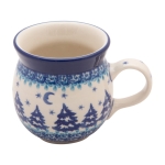 KUBEK czeski baryłka ceramiczny Bolesławiec ręcznie zdobiony 220 ml