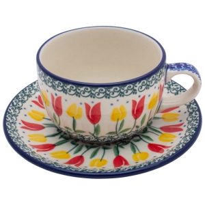 Tea Coffee CUP 200 ml with saucer TULIPS