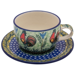 Tea Coffee CUP 200 ml with saucer ROOSTER