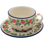 Tea Coffee CUP 200 ml with saucer WILD STRAWBERRY
