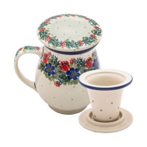 Becher mit Sieb und Deckel 460 ml 