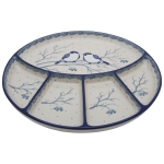 Five-part serving PLATTER 26 cm WINTER BIRDS