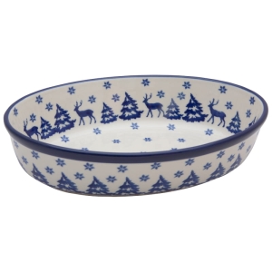 Oval BOWL Casserole DISH 24 cm WINTER PATTERN