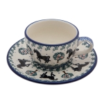 Double espresso CUP 100 ml with saucer HORSE