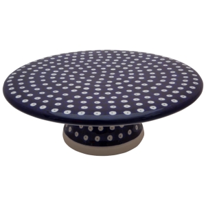 Patera Tortownica na stopce 28 cm KROPKI