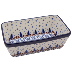 FOREMKA Naczynie do ZAPIEKANIA Miska 21 cm GRANATOWE CHOINKI