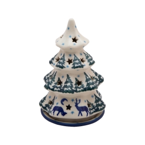 Lampion Choinka 15 cm z podstawką ZIMOWY LAS