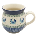 KUBEK czeski Baryłka ceramiczny Bolesławiec ręcznie zdobiony 470 ml