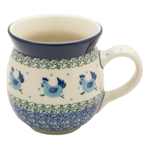 KUBEK czeski Baryłka ceramiczny Bolesławiec ręcznie zdobiony 470 ml