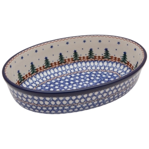MISKA owalna Naczynie do zapiekania 21 cm CHOINKI
