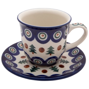 FILIŻANKA do herbaty kawy 200 ml ze spodkiem VINTAGE