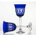 Crystal wine glasses 220 ml colored SET of 6