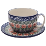 Tee  Kaffee TASSE 350 ml mit Untertasse