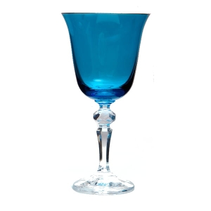 Crystal wine glasses 220 ml colored SET of 6