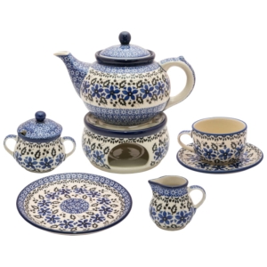 TEA COFFEE SET FOR 6 Teapot Warmer Cups Plates Sugar bowl Milk jug